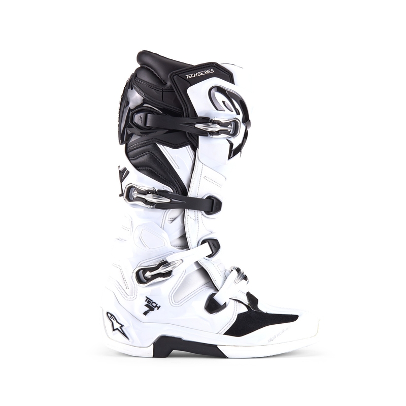 Botas de moto Alpinestars Tech 7 blanco-negro