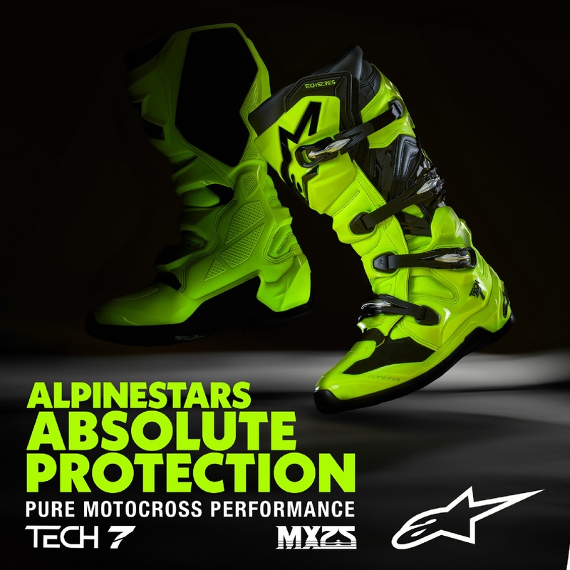 Botas de moto Alpinestars Tech 7 amarillo flúor-negro