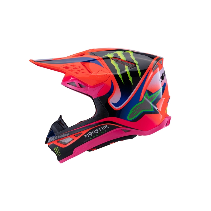 Casco motocross Alpinestars Supertech S-M10 HAIDEN DEEGAN edition fluo naranja-morado-rosa-verde