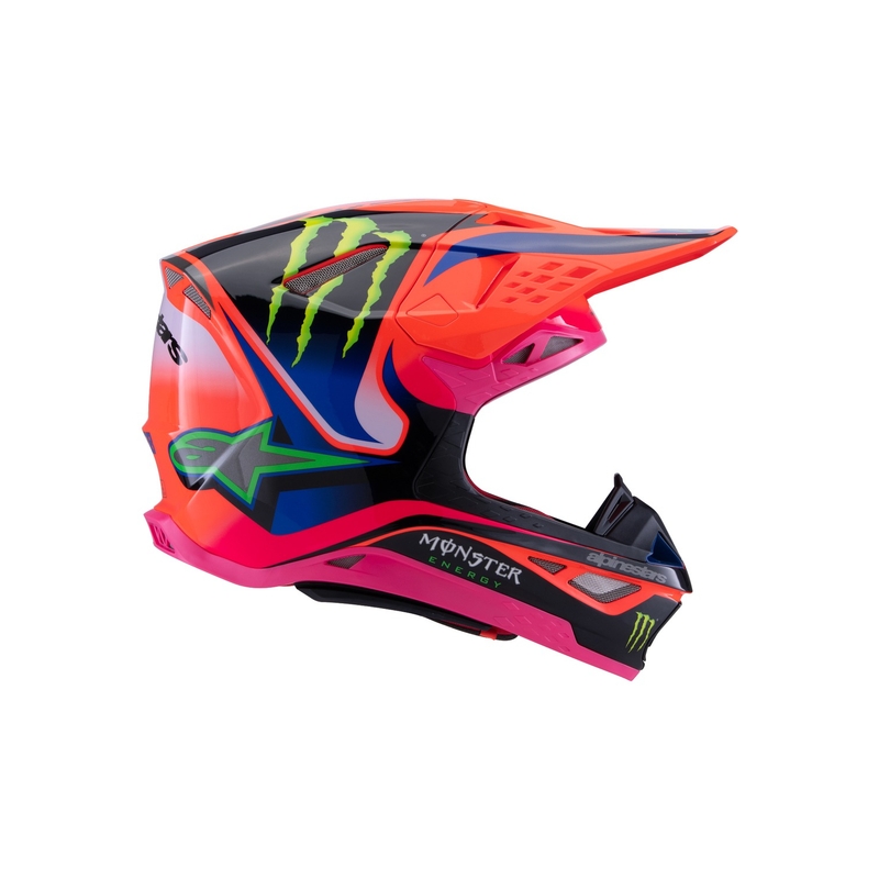 Casco motocross Alpinestars Supertech S-M10 HAIDEN DEEGAN edition fluo naranja-morado-rosa-verde
