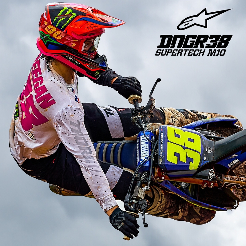 Casco motocross Alpinestars Supertech S-M10 HAIDEN DEEGAN edition fluo naranja-morado-rosa-verde
