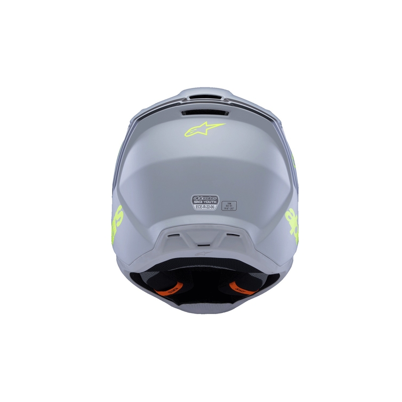 Casco de motocross infantil Alpinestars S-M3 RADIUM gris mate-amarillo fluorescente-negro