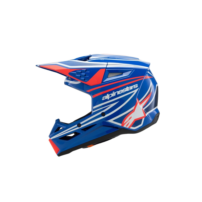 Casco de motocross infantil Alpinestars S-M3 WURX azul-rojo-blanco-negro