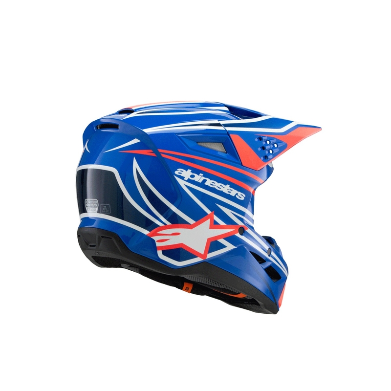 Casco de motocross infantil Alpinestars S-M3 WURX azul-rojo-blanco-negro