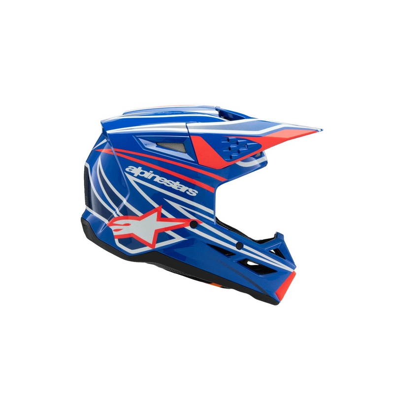 Casco de motocross infantil Alpinestars S-M3 WURX azul-rojo-blanco-negro