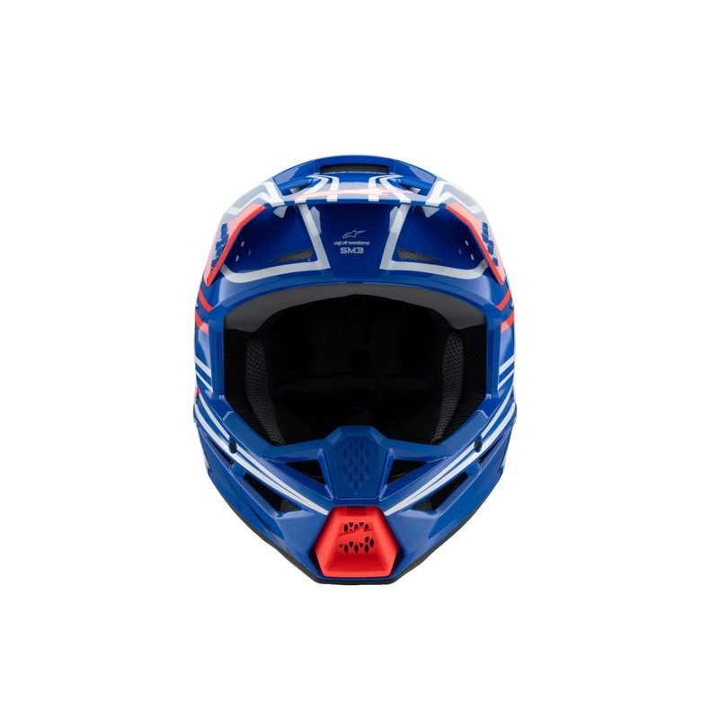 Casco de motocross infantil Alpinestars S-M3 WURX azul-rojo-blanco-negro