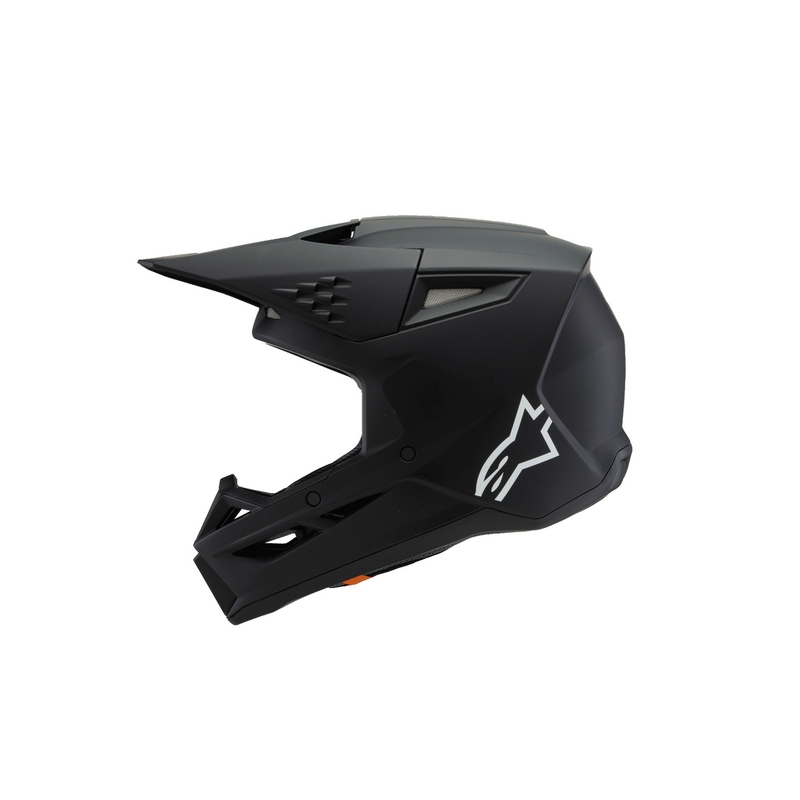 Casco de motocross infantil Alpinestars S-M3 Solid negro mate