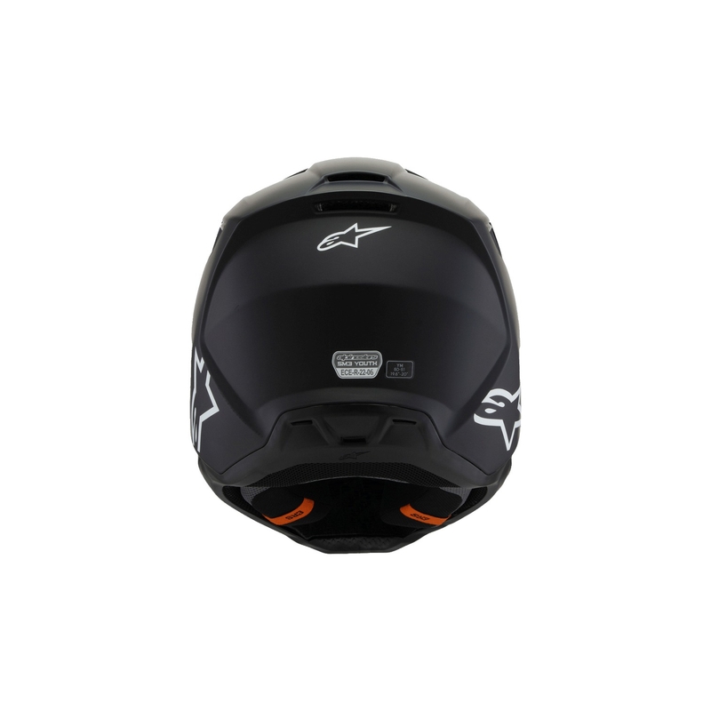 Casco de motocross infantil Alpinestars S-M3 Solid negro mate