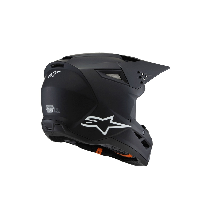 Casco de motocross infantil Alpinestars S-M3 Solid negro mate