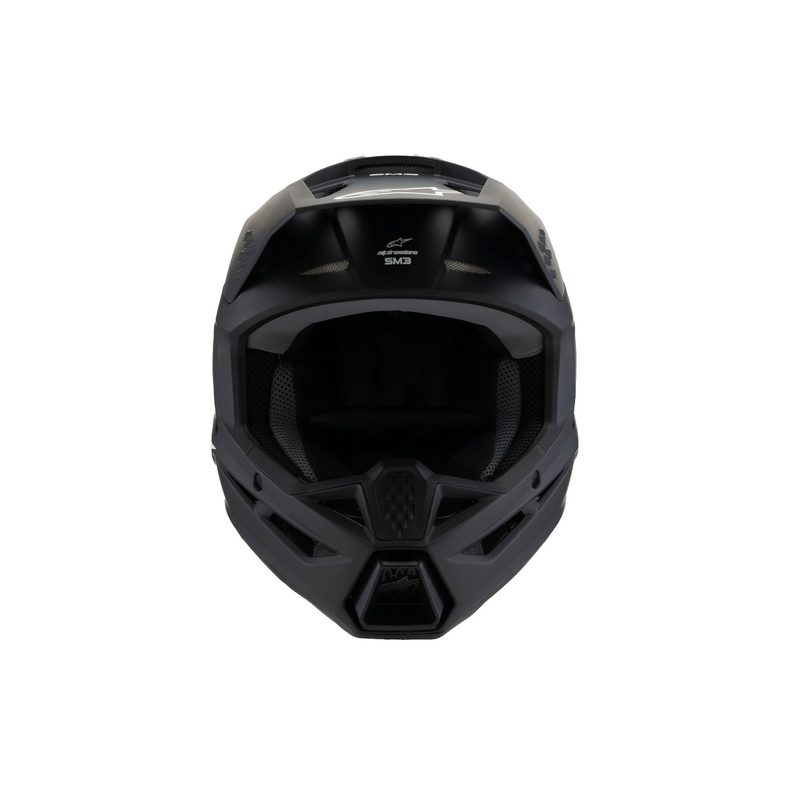 Casco de motocross infantil Alpinestars S-M3 Solid negro mate