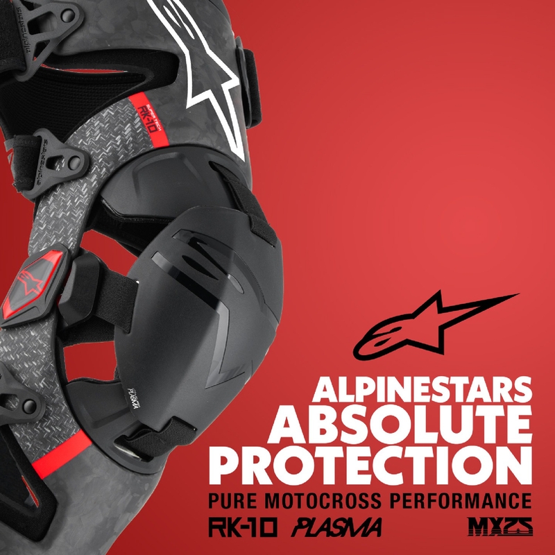 Rodilleras Alpinestars Supertech RK-10 Plasma negro-rojo