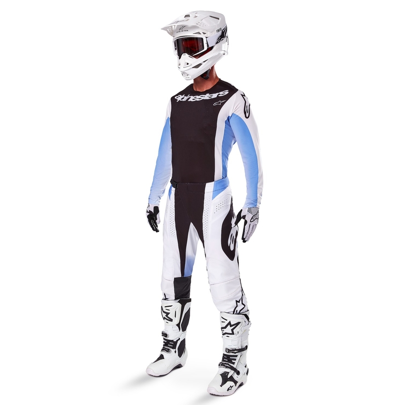 Maillot de motocross Alpinestars Techstar Melt negro y azul