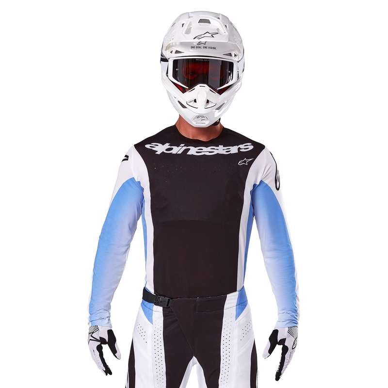 Maillot de motocross Alpinestars Techstar Melt negro y azul