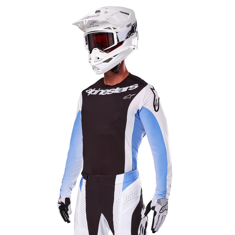 Maillot de motocross Alpinestars Techstar Melt negro y azul