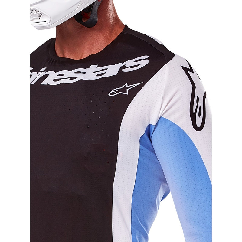 Maillot de motocross Alpinestars Techstar Melt negro y azul