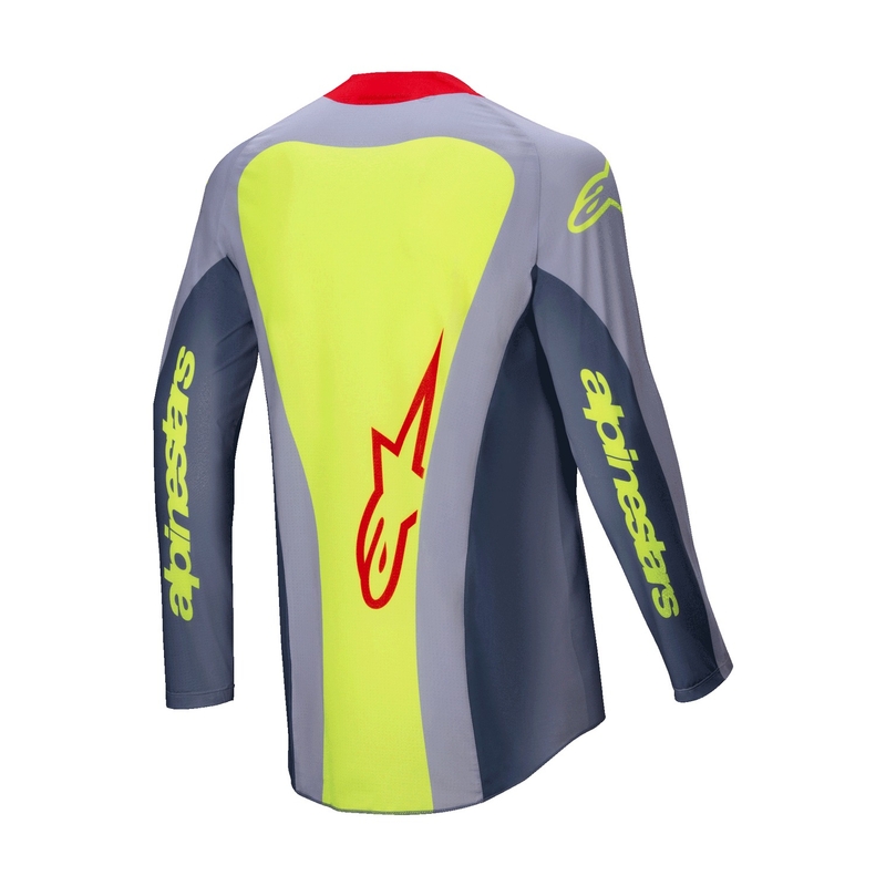 Maillot de motocross Alpinestars Techstar Melt rojo-gris