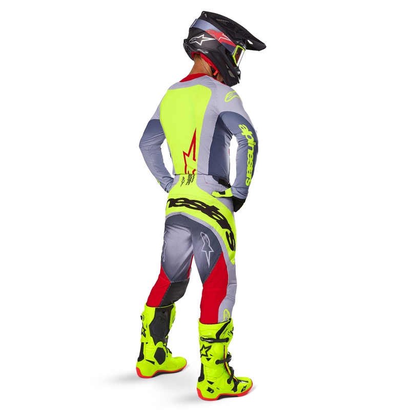 Maillot de motocross Alpinestars Techstar Melt rojo-gris