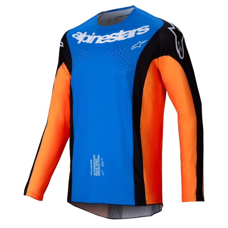 Maillot motocross Alpinestars Techstar Melt naranja y azul