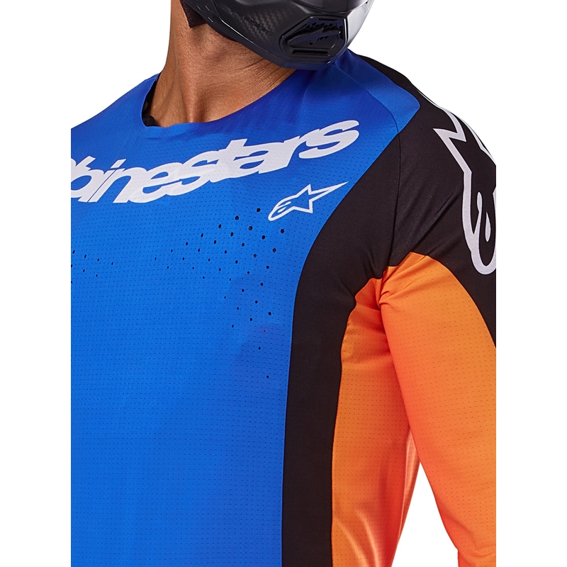 Maillot motocross Alpinestars Techstar Melt naranja y azul
