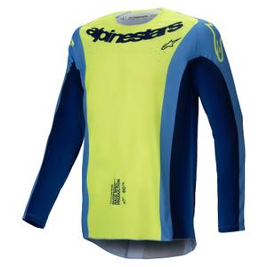 Maillot de motocross Alpinestars Techstar Melt fluo amarillo-azul
