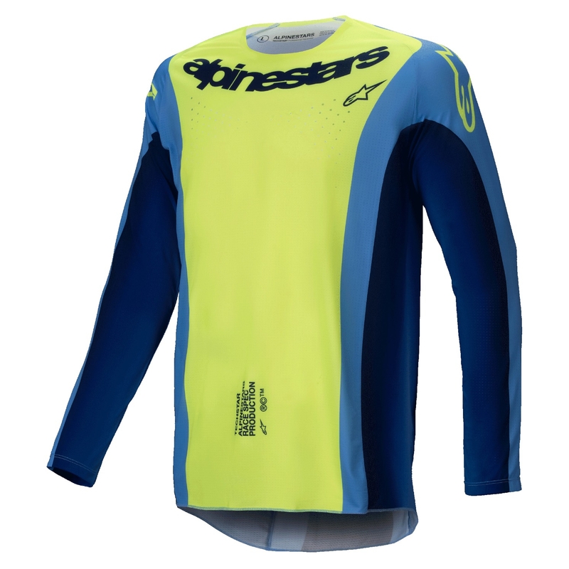 Maillot de motocross Alpinestars Techstar Melt fluo amarillo-azul