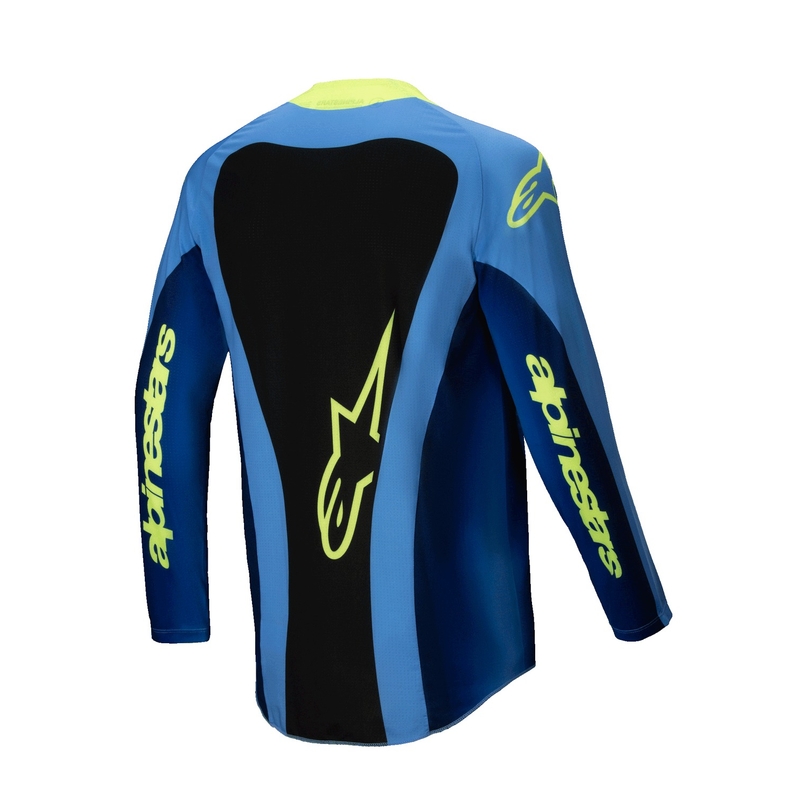 Maillot de motocross Alpinestars Techstar Melt fluo amarillo-azul