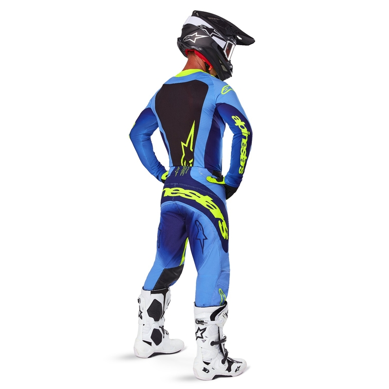 Maillot de motocross Alpinestars Techstar Melt fluo amarillo-azul