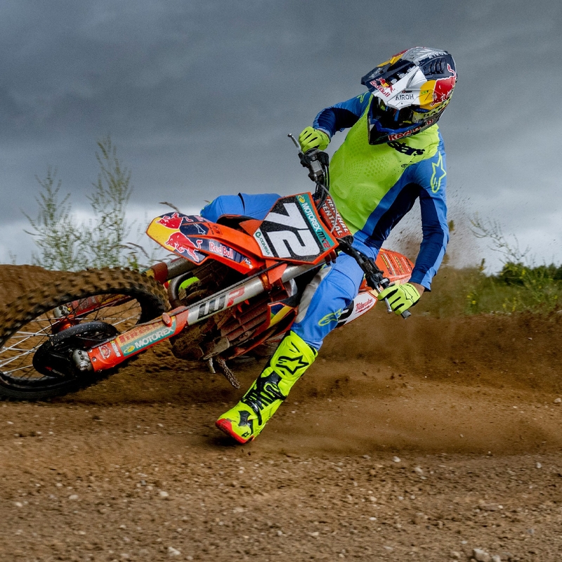 Maillot de motocross Alpinestars Techstar Melt fluo amarillo-azul
