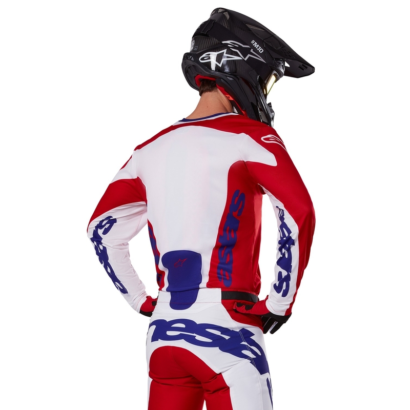 Maillot motocross Alpinestars Racer Veil rojo y blanco