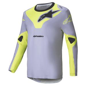 Maillot motocross Alpinestars Racer Veil gris-amarillo fluo
