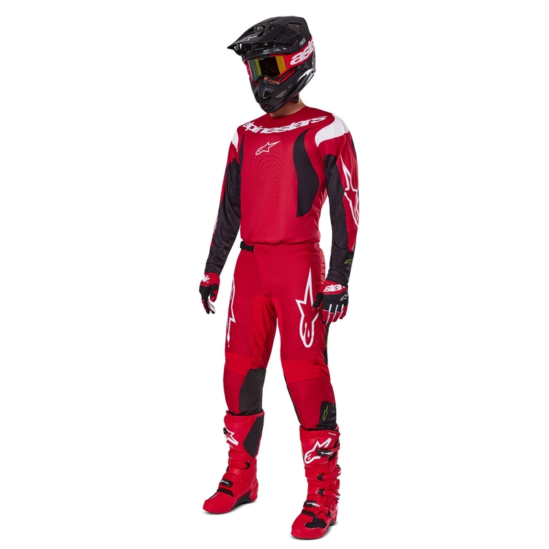 Maillot motocross Alpinestars Fluid Haul rojo y negro