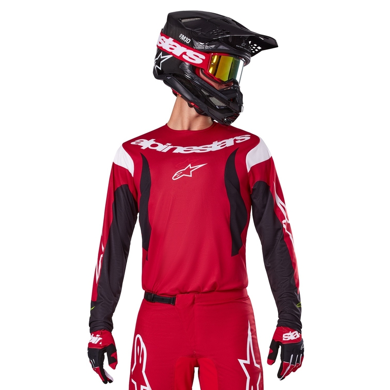 Maillot motocross Alpinestars Fluid Haul rojo y negro