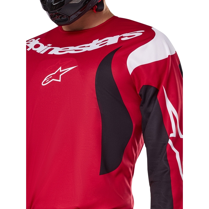 Maillot motocross Alpinestars Fluid Haul rojo y negro