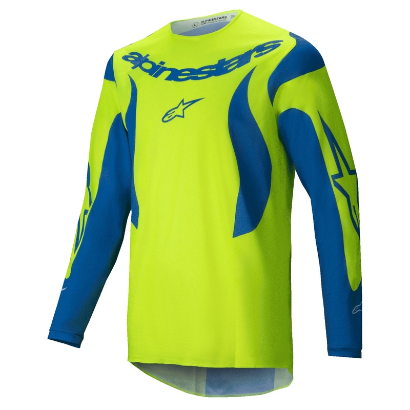 Maillot motocross Alpinestars Fluid Haul amarillo-azul