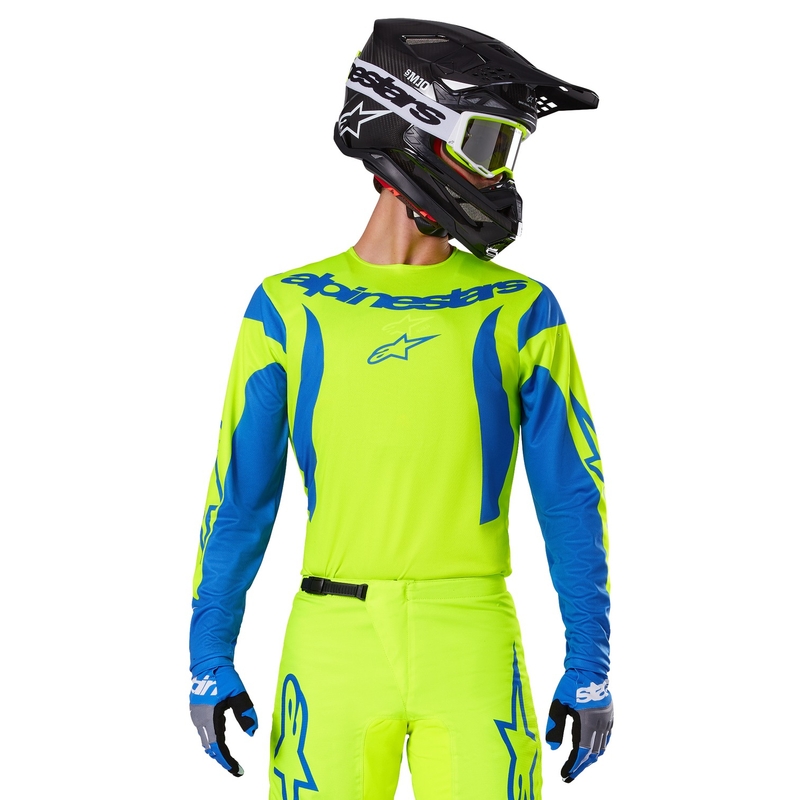 Maillot motocross Alpinestars Fluid Haul amarillo-azul