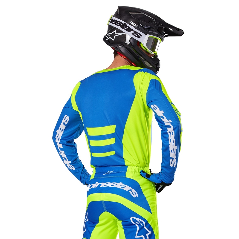 Maillot motocross Alpinestars Fluid Haul amarillo-azul