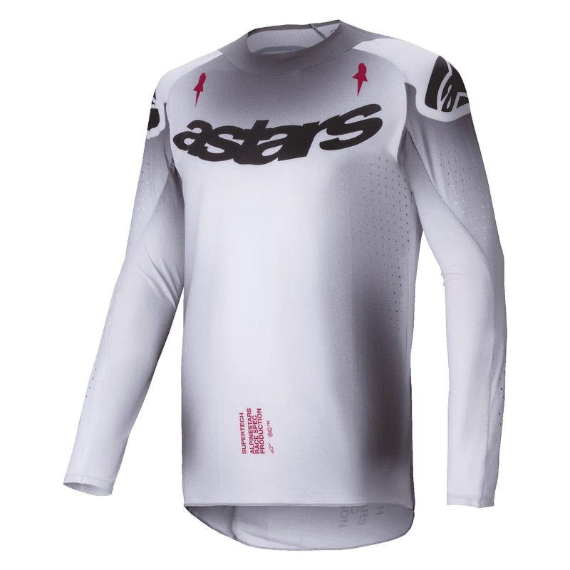 Maillot motocross Alpinestars Supertech Maker plata y negro