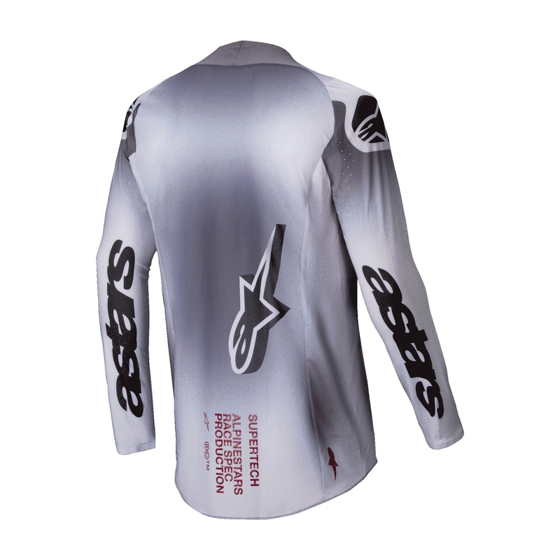 Maillot motocross Alpinestars Supertech Maker plata y negro