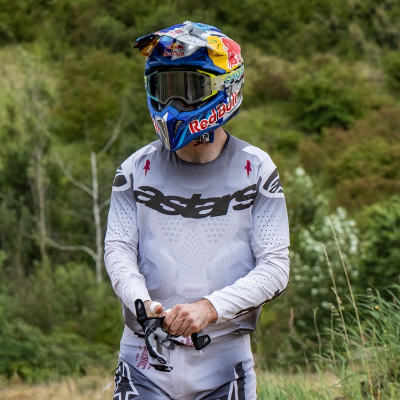 Maillot motocross Alpinestars Supertech Maker plata y negro