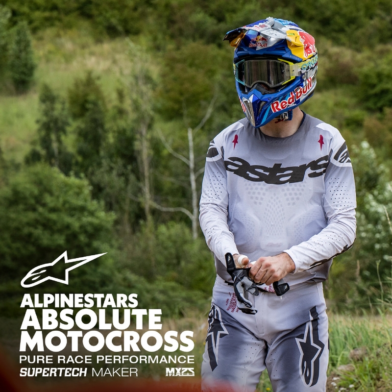 Maillot motocross Alpinestars Supertech Maker plata y negro