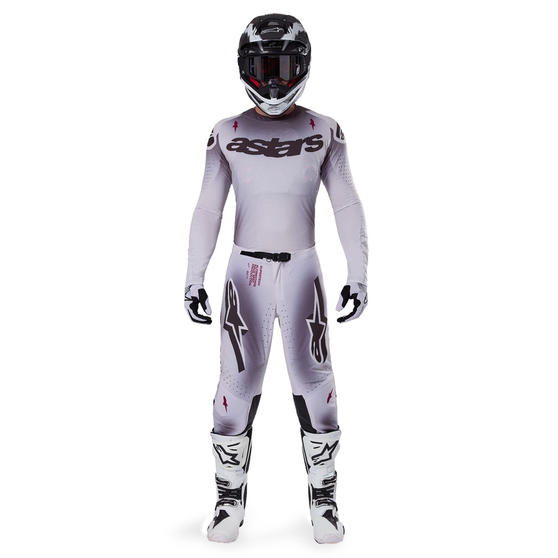 Maillot motocross Alpinestars Supertech Maker plata y negro