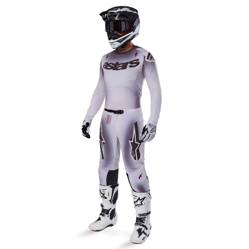 Maillot motocross Alpinestars Supertech Maker plata y negro