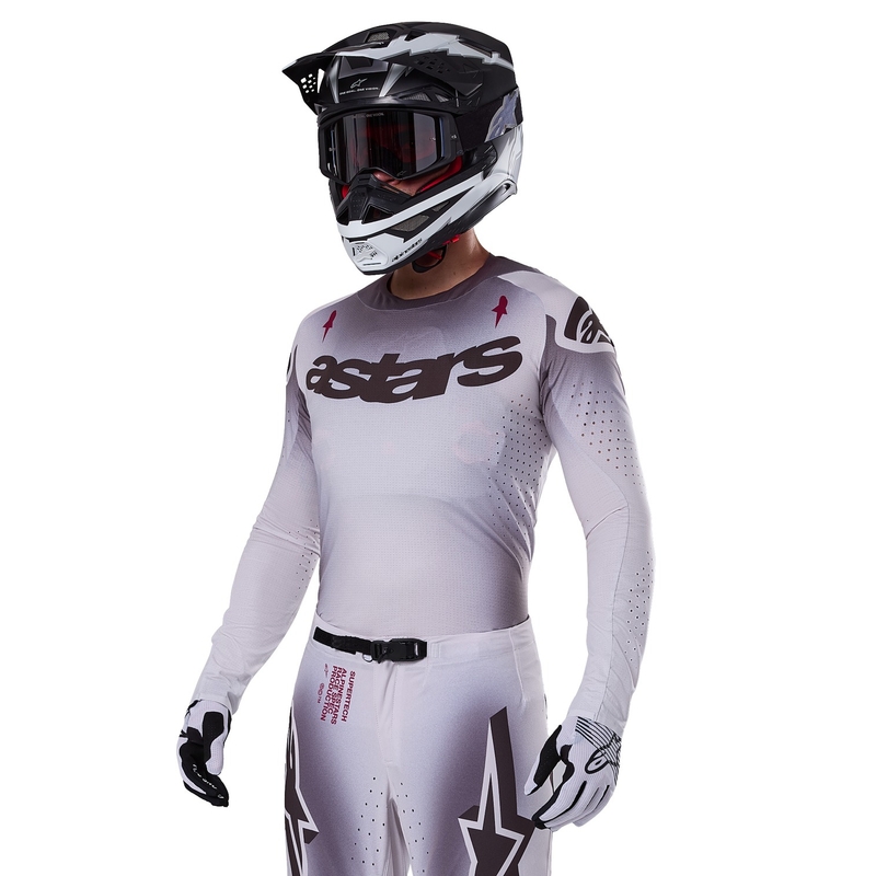 Maillot motocross Alpinestars Supertech Maker plata y negro