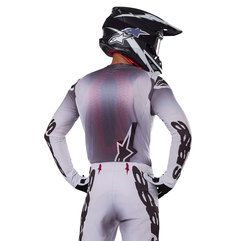 Maillot motocross Alpinestars Supertech Maker plata y negro