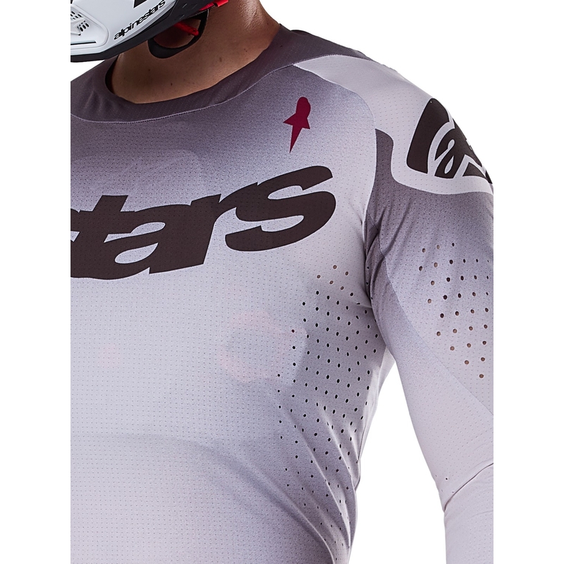 Maillot motocross Alpinestars Supertech Maker plata y negro