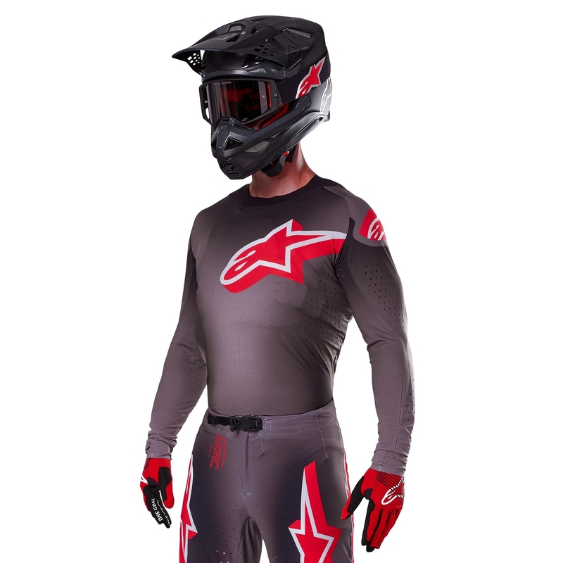 Maillot Motocross Alpinestars Supertech Lipan Rojo Humo