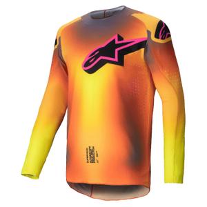 Maillot motocross Alpinestars Supertech Lipan amarillo-rosa