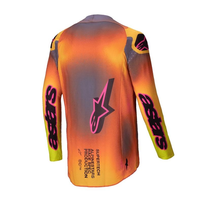 Maillot motocross Alpinestars Supertech Lipan amarillo-rosa