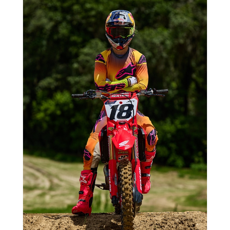 Maillot motocross Alpinestars Supertech Lipan amarillo-rosa