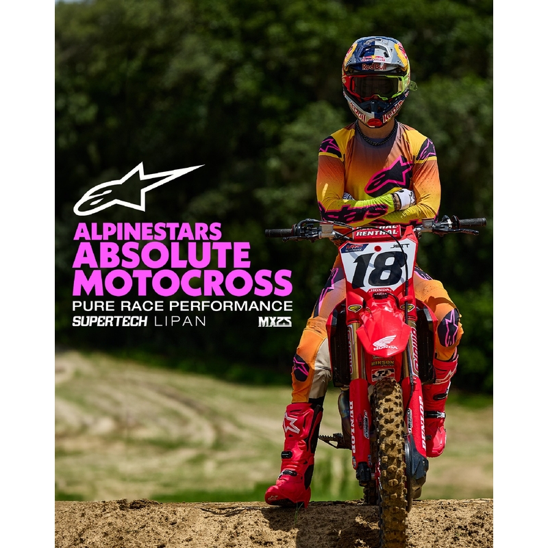 Maillot motocross Alpinestars Supertech Lipan amarillo-rosa